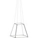 Z-Bar Rise LED 18 inch Silver Pendant Ceiling Light, Square